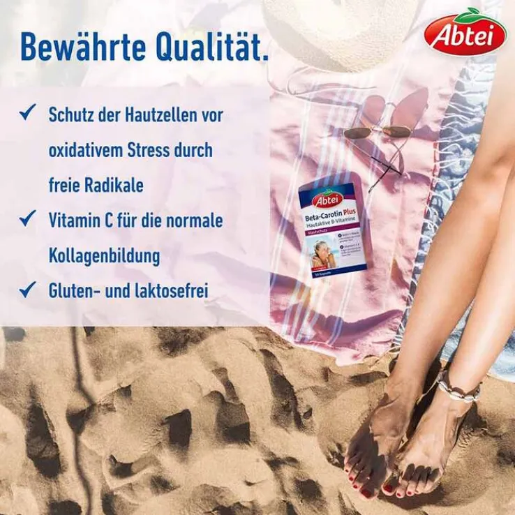 Abtei Beta-Carotin Plus Hautaktive B-Vitamine Kapseln , 50 St