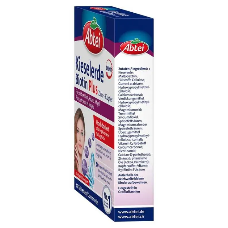 Abtei Kieselerde Biotin Plus Tabletten, 42 St