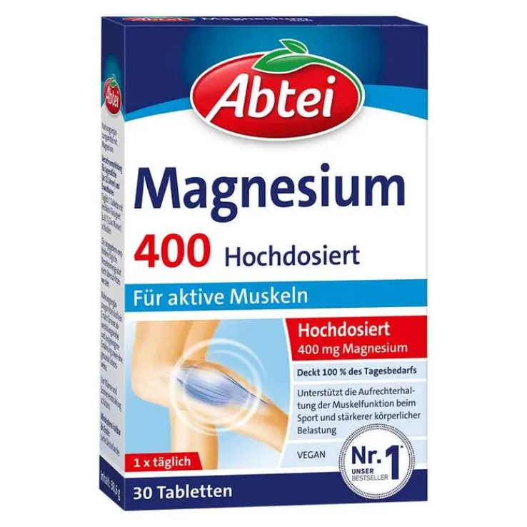 Abtei Magnesium 400 hochdosiert Tabletten, 30 St