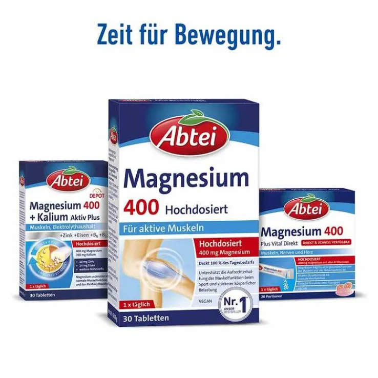 Abtei Magnesium 400 hochdosiert Tabletten, 30 St