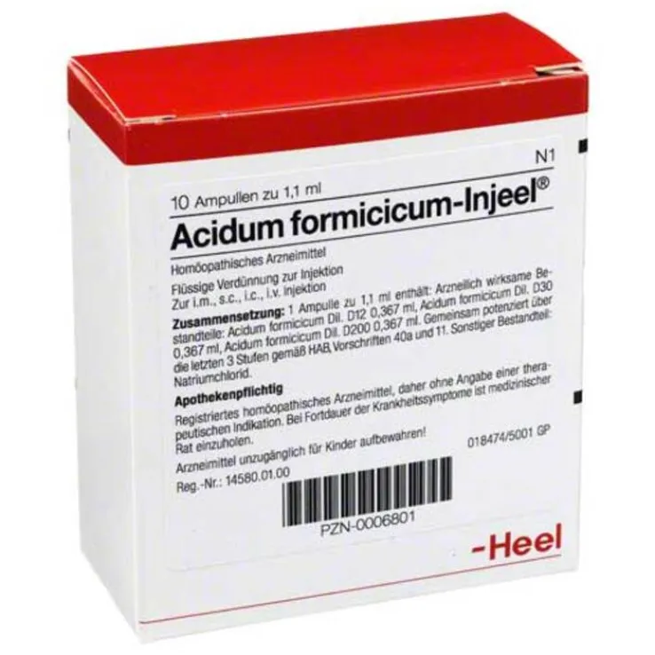 Acidum formicicum Injeel Ampullen, 10 St