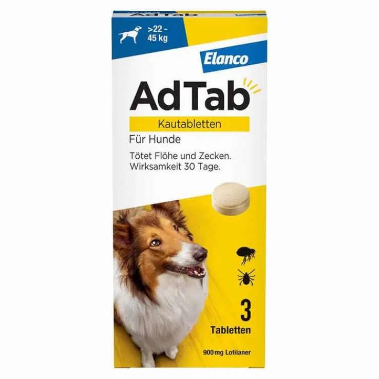 AdTab™ Kautabletten für extra große Hunde 900 mg 22 bis 45 kg, 3 St