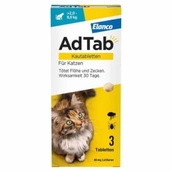 AdTab™ Kautabletten für Katzen 48 mg über 2 bis 8 kg, 3 St