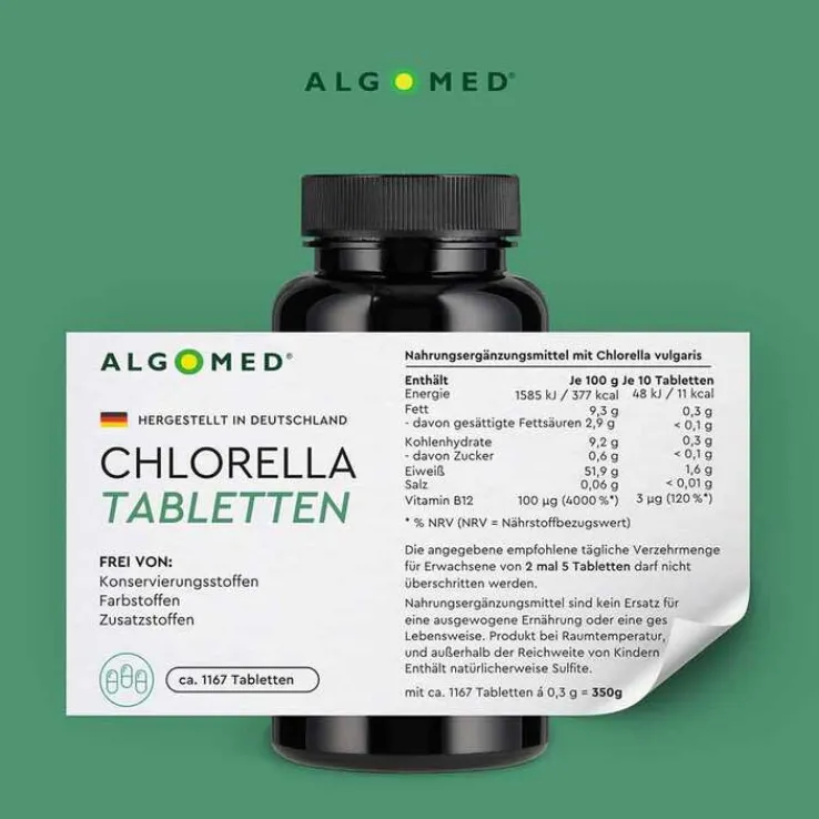 Algomed Chlorella Deutschland 350 g Tabletten, 1167 St