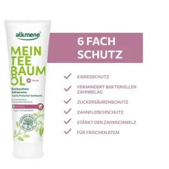 Alkmene Mein Teebaumöl Kariesschutz Zahncreme, 100 ml