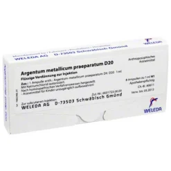Argentum metallicum Präparat D 20 Ampullen, 8 St
