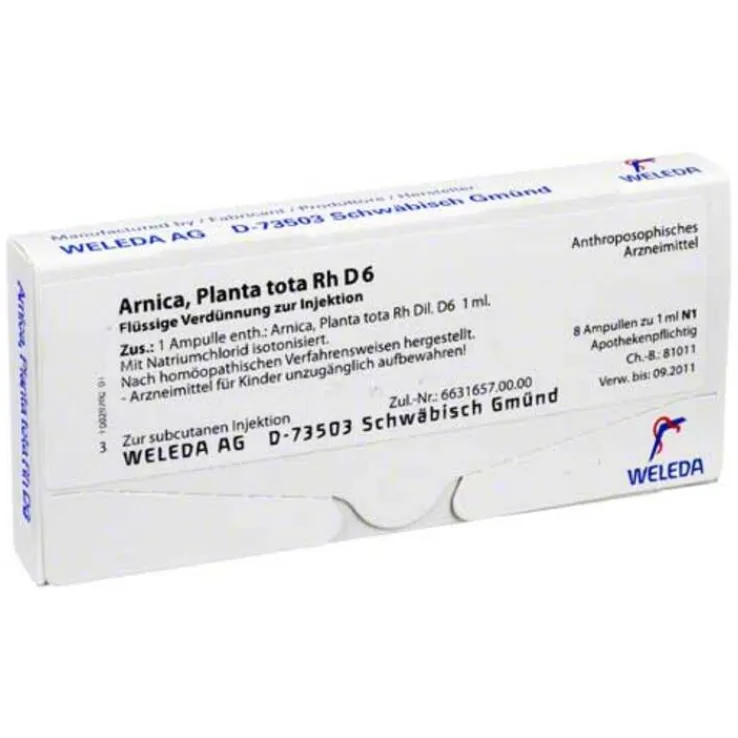 Arnica Planta Tota RH D 6 Ampullen, 8X1 ml