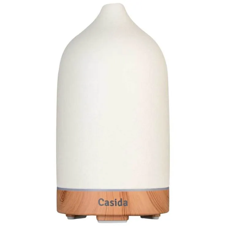 Aroma Diffuser Keramik weiß / Holz, 1 St