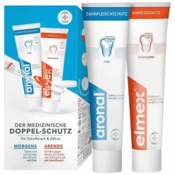 Aronal / Elmex Doppelschutz Zahnpasta, 2X75 ml