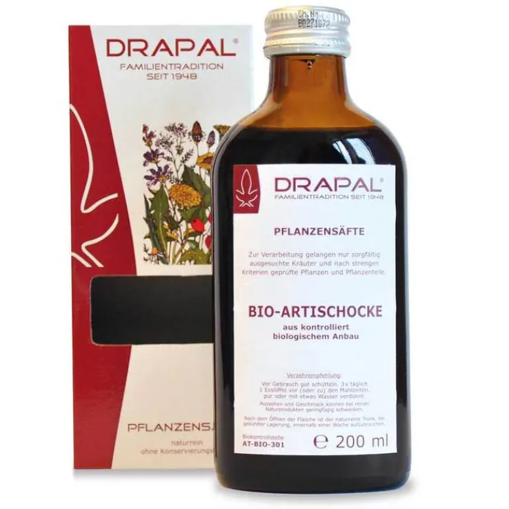 Artischocken Bio Pflanzensaft Drapal, 200 ml