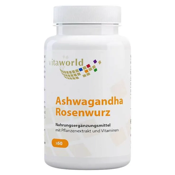 Ashwagandha Rosenwurz Komplex Kapseln, 60 St