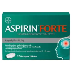 Aspirin FORTE 1000 mg überzogene Tabletten, 12 St