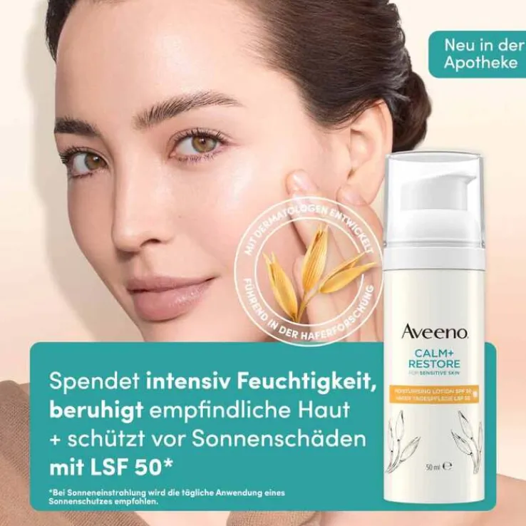 Aveeno Calm + Restore Hafer Tagespflege Creme LSF 50, 50 ml