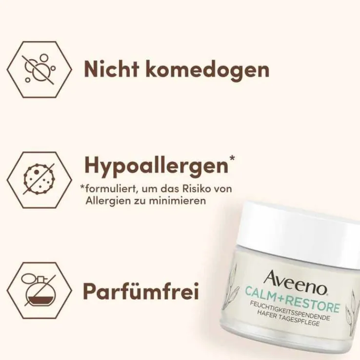 Aveeno Calm + Restore Hafer Tagespflege Creme, 50 ml