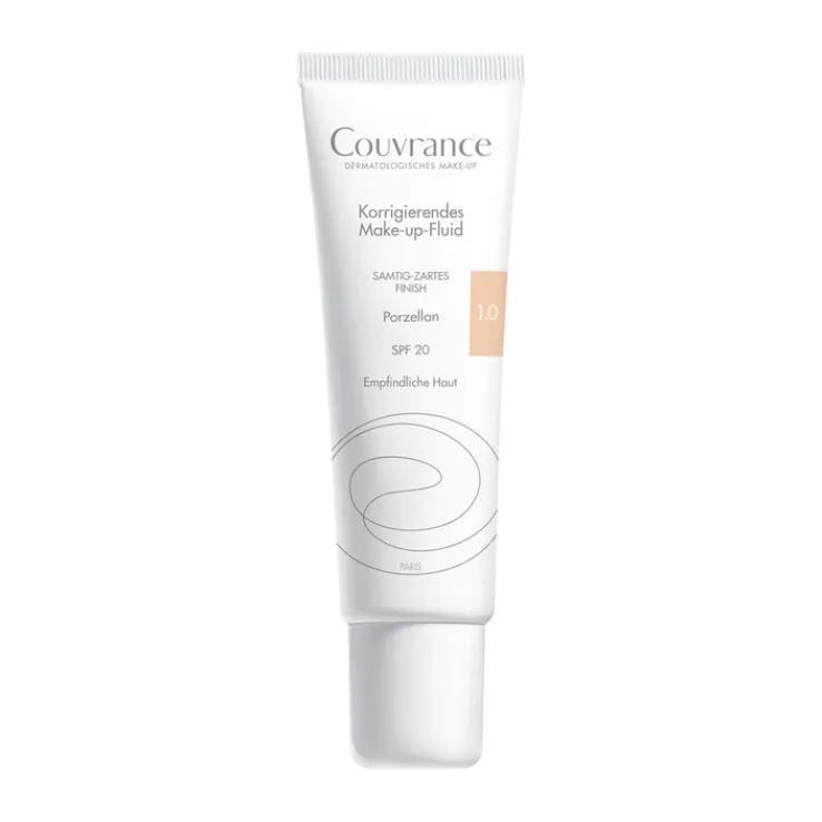 Avene Couvrance korrigierendes Make-up Fluid 01 Porzellan, 30 ml