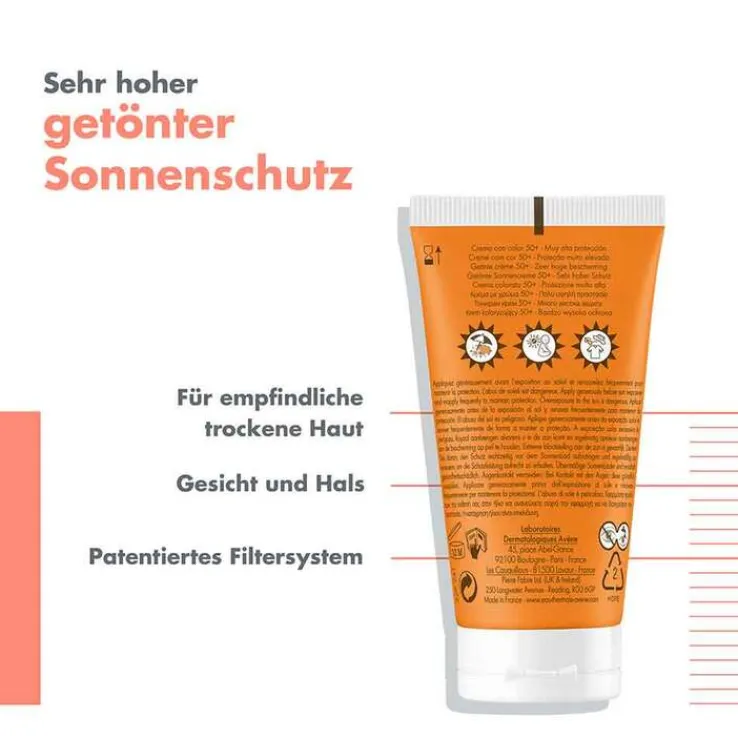 Avene Sonnencreme SPF 50 + getönt, 50 ml