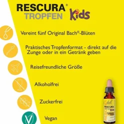 Bachblüten Original Rescura Kids Tropfen alkoholfrei, 10 ml