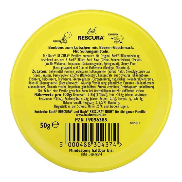 Bachblüten Original Rescura Pastillen Apfel-Minze, 50 g
