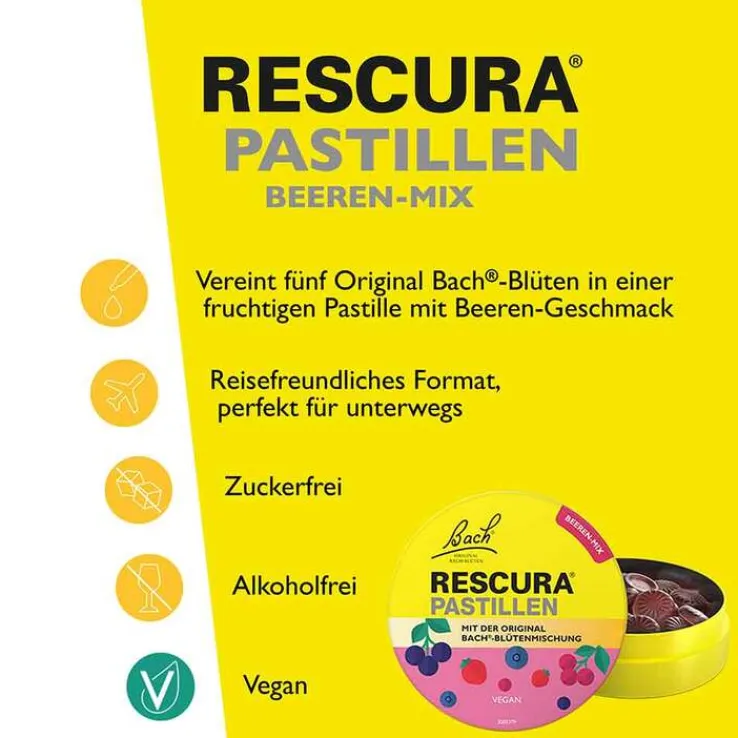 Bachblüten Original Rescura Pastillen Apfel-Minze, 50 g