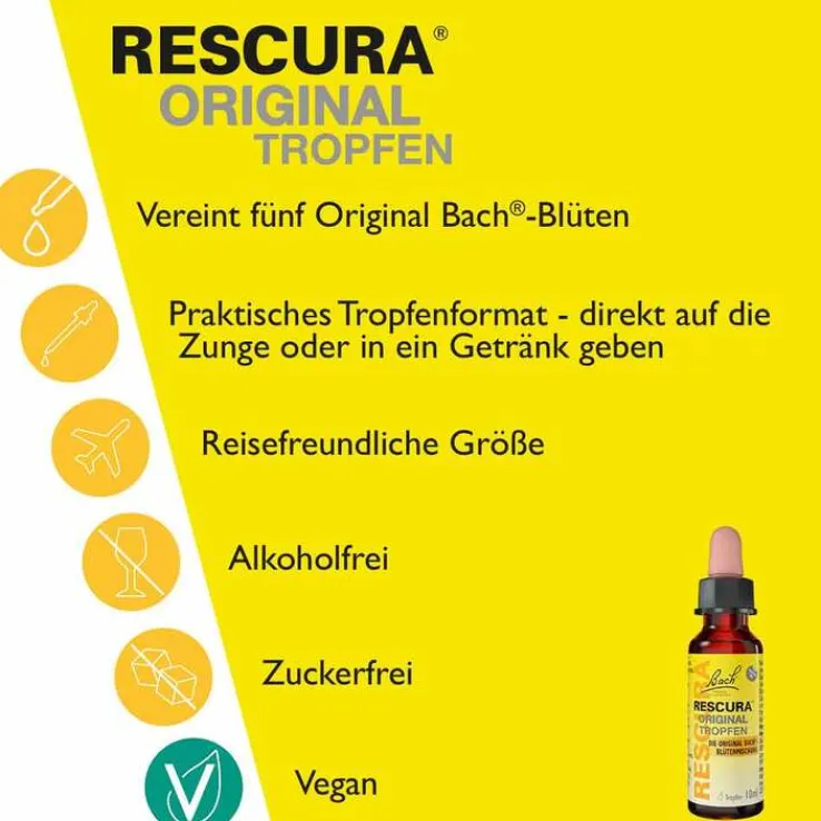 Bachblüten Original Rescura Tropfen alkoholfrei, 10 ml