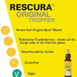 Bachblüten Original Rescura Tropfen mit Alkohol, 20 ml