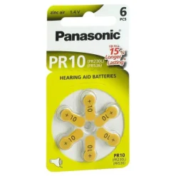 Batterien für Hörgeräte Panasonic PR 10, 6 St