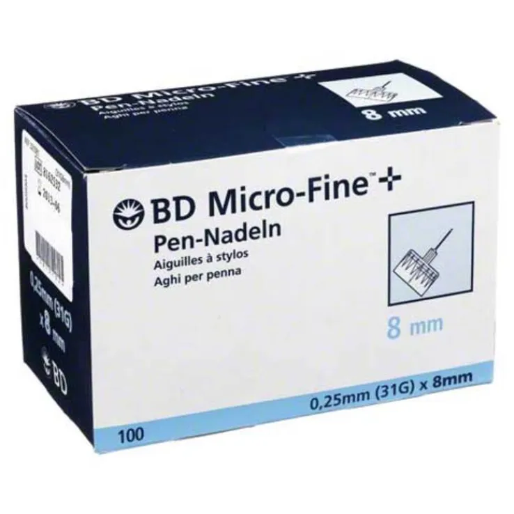 BD Micro-Fine + 8 Nadeln 0,25x8 mm, 100 St