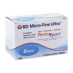 BD Micro-Fine + 8 Nadeln 0,25x8 mm, 100 St