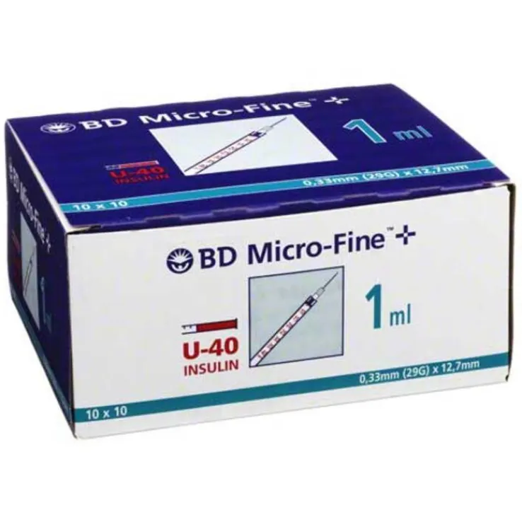 BD Micro-Fine + U 40 Ins.Spr. 12,7 mm, 100X1 ml
