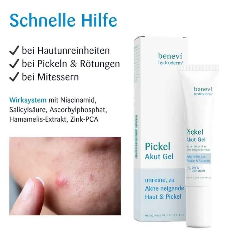 Benevi Hydroderm Pickel Akut Gel, 15 ml