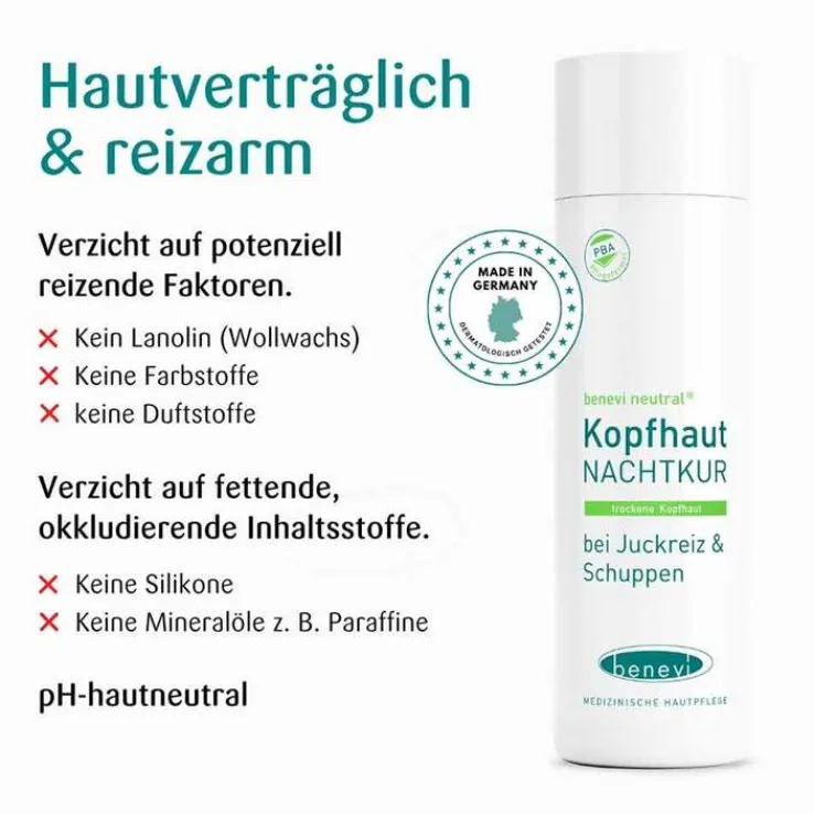 Benevi Neutral Kopfhaut Nachtkur Lotion, 200 ml