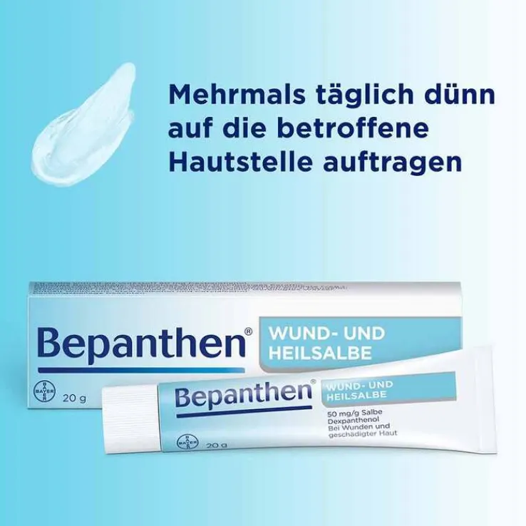 Bepanthen Wund- und Heilsalbe bei oberflächlichen Hautverletzungen, 100 g