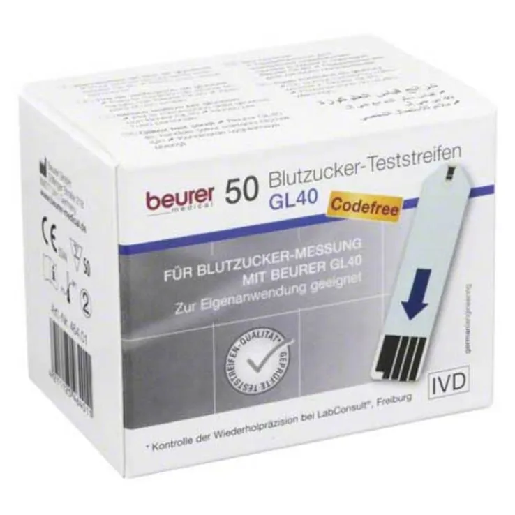 beurer blutzucker-teststreifen GL40, 50 St