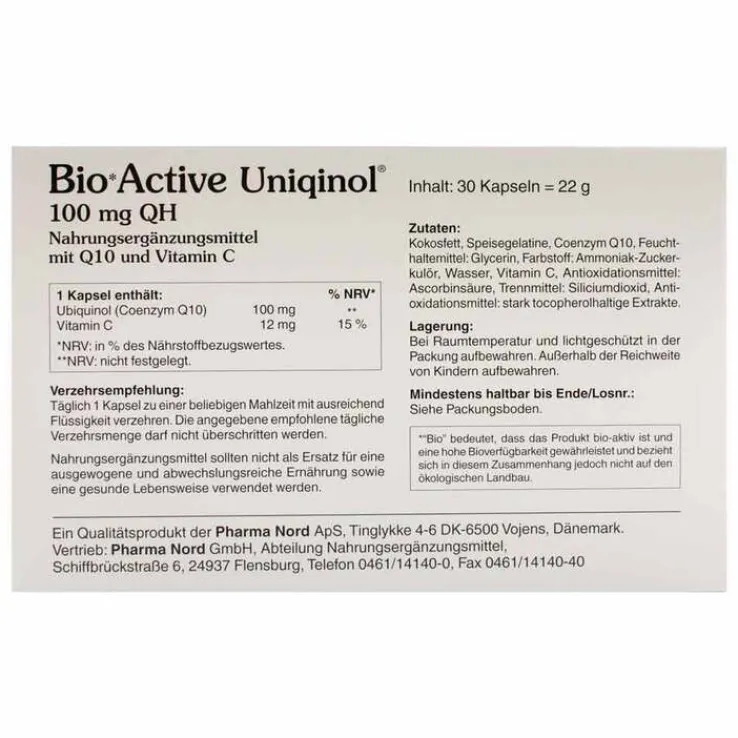 Bio Active Uniqinol 100 mg QH Kapseln, 30 St