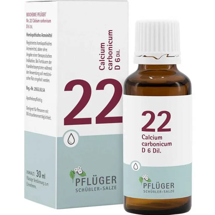 Biochemie Pflüger 22 Calcium carbonicum D 6 Tropfen, 30 ml