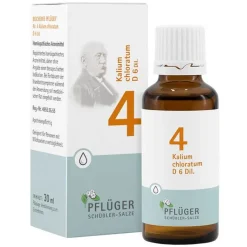 Biochemie Pflüger 4 Kalium chloratum D 6 Tropfen, 30 ml