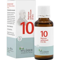 Biochemie Pflüger 10 Natrium sulfuricum D 6 Tropfen, 30 ml