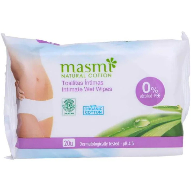 Bio Intimpflegetücher 100% Bio-Baumwolle Masmi, 20 St