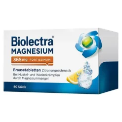 Biolectra® MAGNESIUM 365 mg fortissimum Brausetabletten Zitronengeschmack, 40 St
