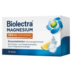 Biolectra® MAGNESIUM 365 mg fortissimum Brausetabletten Zitronengeschmack, 20 St