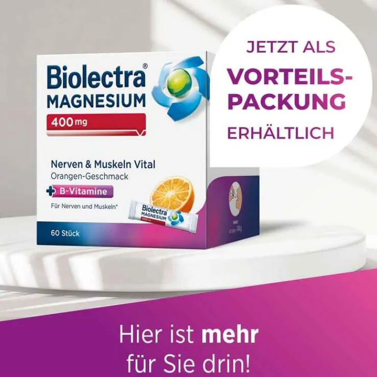 Biolectra Magnesium 400 mg Nerven & Muskeln Vital, 30 St