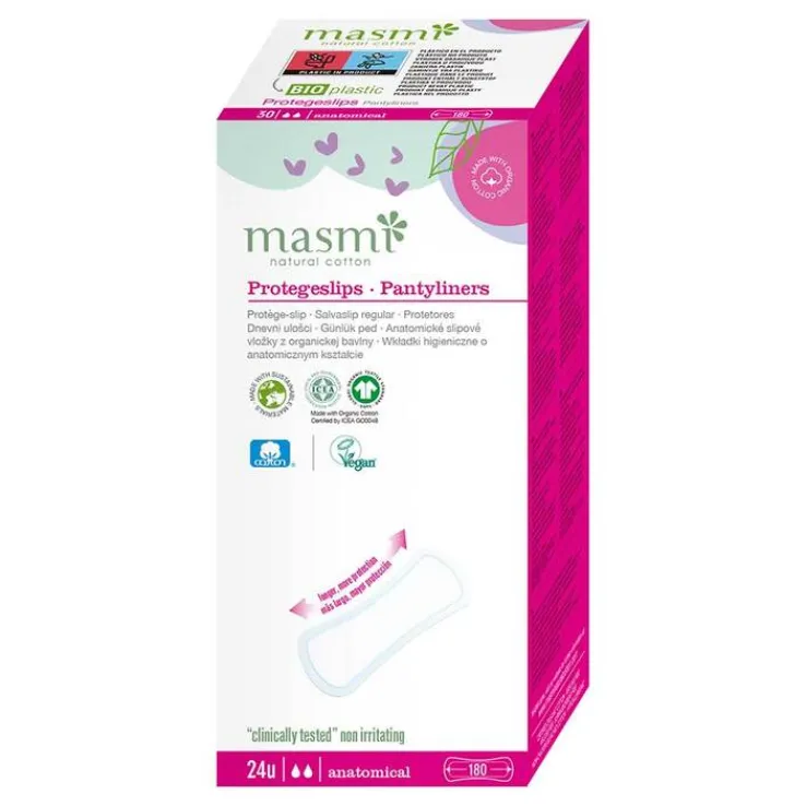Bio Slipeinlagen Classic 100% Bio-Baumwolle Masmi, 24 St