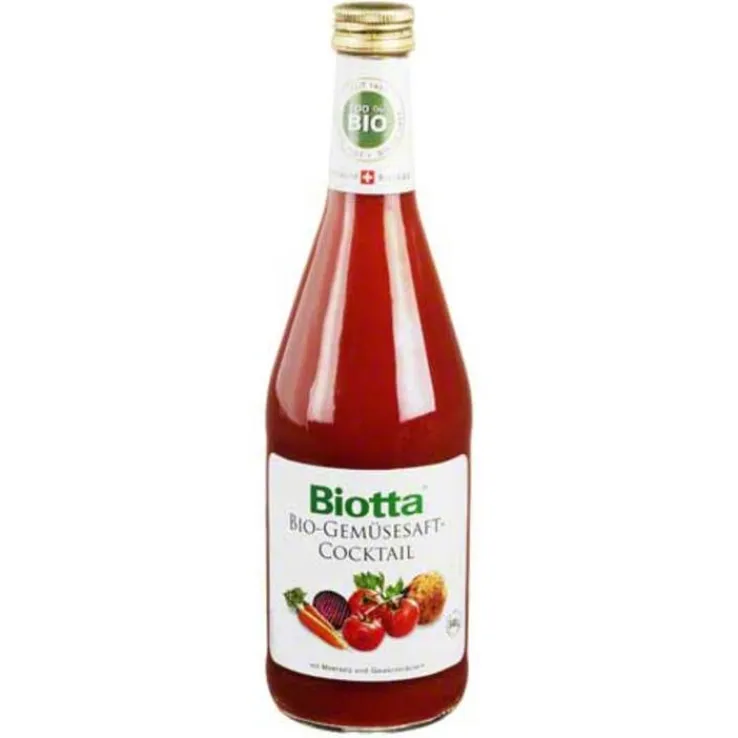 Biotta Gemüse Cocktail Direktsaft mit Meersalz + Kräut., 500 ml