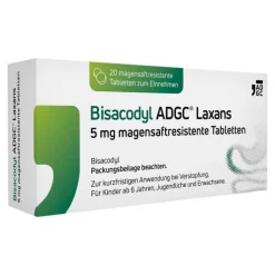 Bisacodyl ADGC® Laxans 5 mg magensaftresistent Tabletten, 20 St