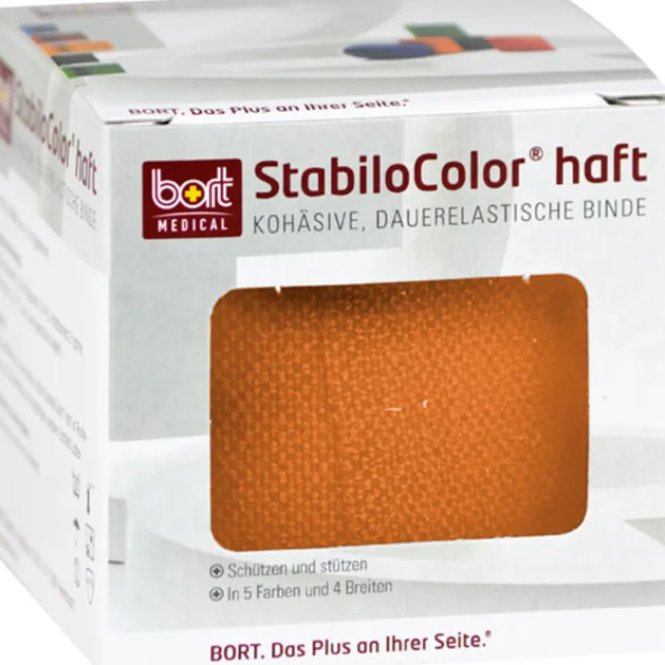Bort Stabilocolor haft Binde 8cm orange, 1 St