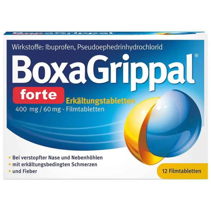 BoxaGrippal forte Erkältungstabletten 400 mg/60 mg Filmtabletten, 12 St