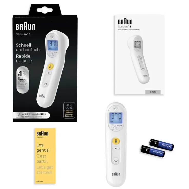 Braun Sensian 3 kontaktloses Thermometer, 1 St
