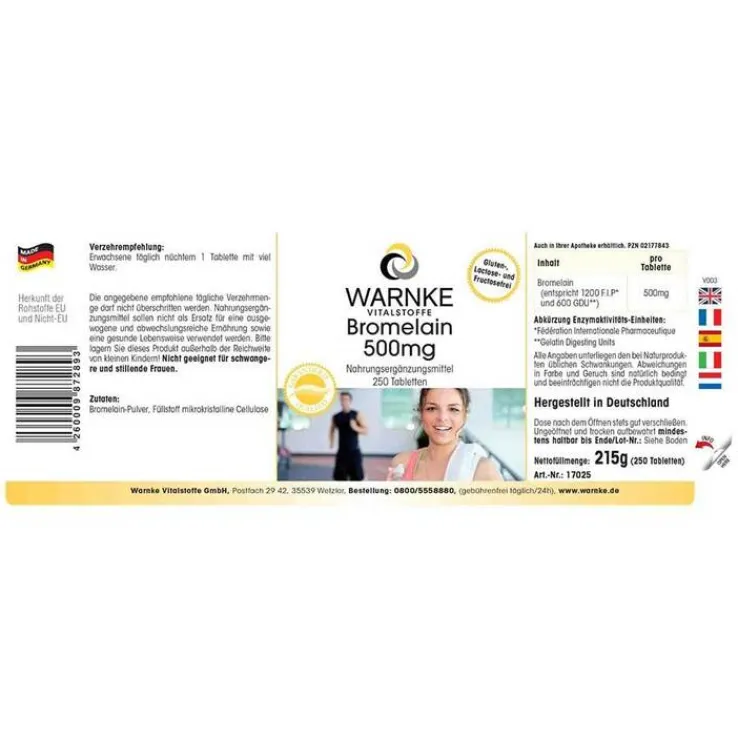 Bromelain 500 mg Tabletten, 250 St