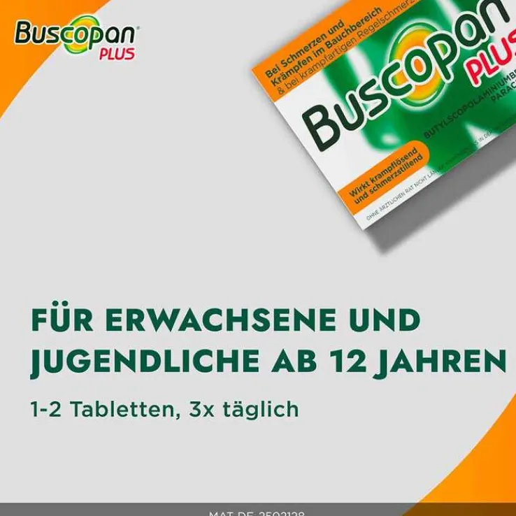 Buscopan plus 10 mg / 500 mg Filmtabletten, 20 St