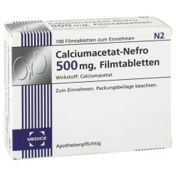 Calciumacetat Nefro 500 mg Filmtabletten, 100 St
